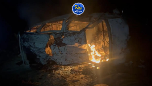 korba car accident: अनियंत्रित होकर खाई में गिरी कार, जिंदा जले 2 युवक