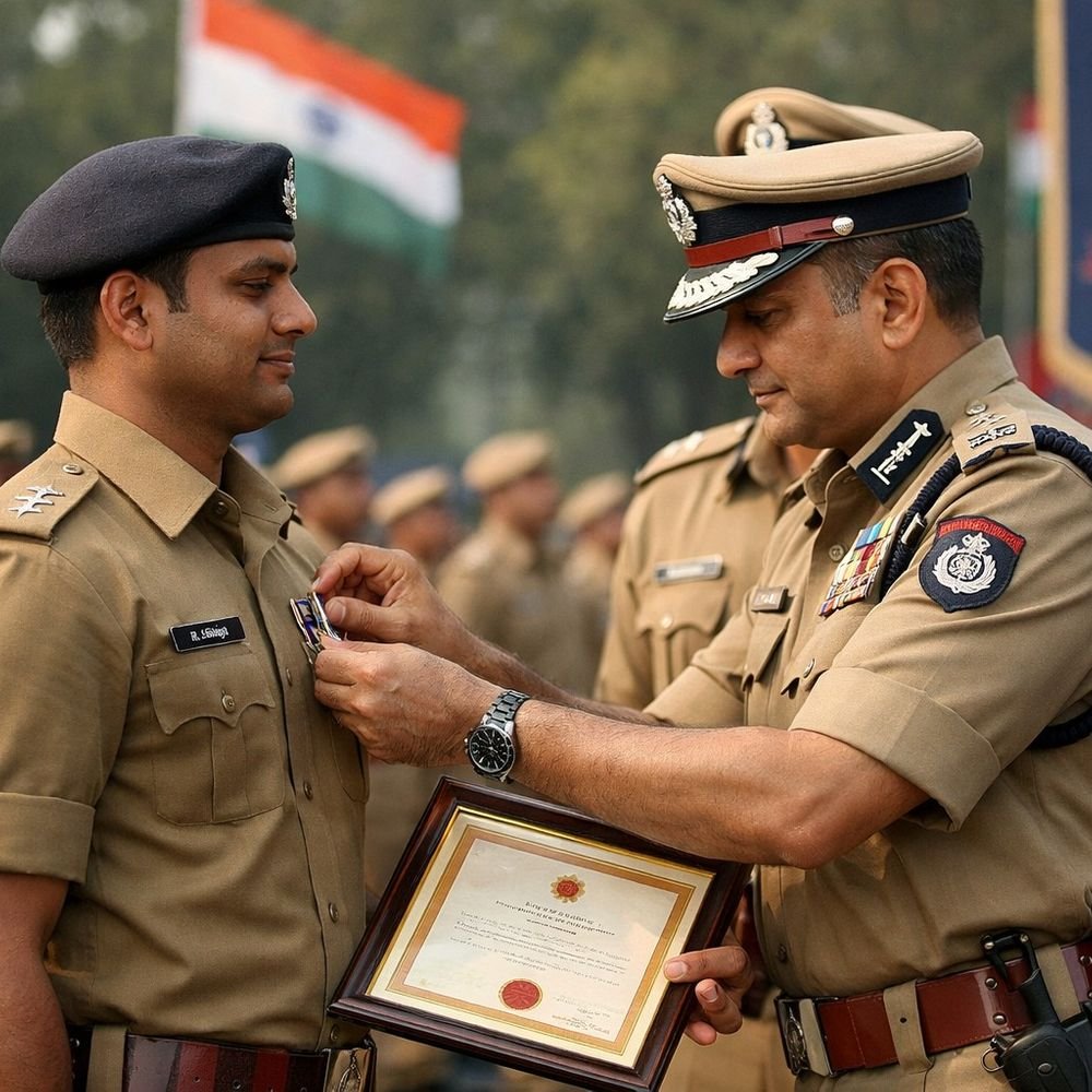 गणतंत्र दिवस पर 982 पुलिस कर्मियों को सेवा मेडल:इनमें 125 वीरता पुरस्कार शामिल; जम्मू कश्मीर पुलिस को सबसे ज्यादा 45 मेडल