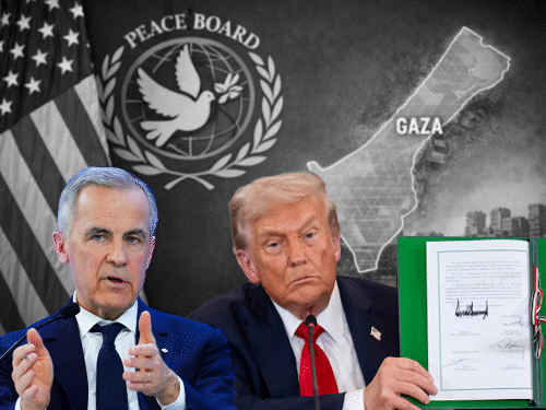 कनाडाई pm के बयान से नाराज हुए ट्रम्प:गाजा पीस बोर्ड का न्योता छीना, कार्नी ने कहा था अमेरिकी दबदबे वाली दुनिया खत्म हुई