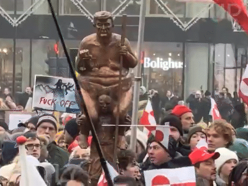 ग्रीनलैंड ट्रम्प के विरोध में हजारों लोग सड़कों पर:कहा हमारा देश बिकाऊ नहीं; अमेरिका के साथ ट्रेड एग्रीमेंट रोकने की तैयारी में यूरोपीय संघ