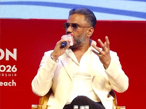 ‘मुझे भाषा बोलने के लिए मजबूर मत करो’:एक्टर सुनील शेट्टी बोले मराठी किसी के दबाव में नहीं, अपनी इच्छा से बोलेंगे