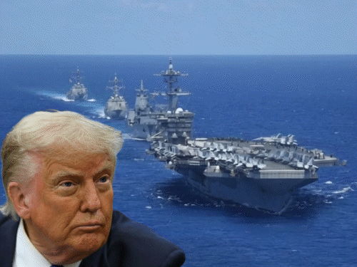 ट्रम्प बोले दूसरा नौसैनिक बेड़ा ईरान की ओर बढ़ रहा:ईरान को समझौता करने की धमकी दी; एक जंगी बेड़ा पहले ही पहुंच चुका है