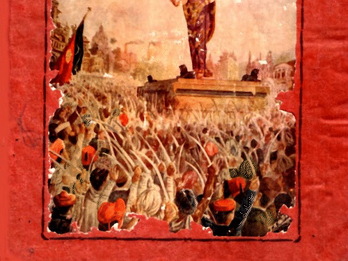 वंदे मातरम् के संस्कृत शब्दों पर पेंटिंग्स बनी थीं:123 साल पहले तेजेंद्र मित्रा ने कैनवास पर उकेरा; कर्तव्य पथ के बैकग्राउंड में दिखेंगी