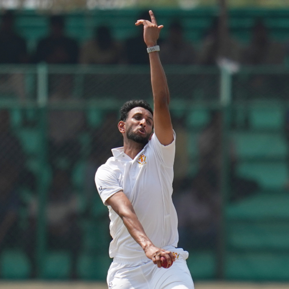 रणजी ट्रॉफी फाइनल पहले दिन जम्मू कश्मीर का स्कोर 284/2:शुभम पुंदीर ने शतक लगाया, समद और यावर की फिफ्टी; प्रसिद्ध कृष्णा को 2 विकेट