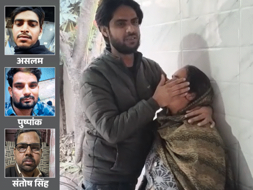 मथुरा में एक्सप्रेस वे पर 6 की मौत, कंटेनर ने रौंदा:बस से उतरकर सड़क किनारे खड़े थे, दामाद की मौत के बाद बेटे से लिपटकर रोई सास