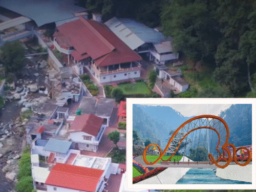 कैंची धाम में दर्शन के साथ एडवेंचर का रोमांच:शिप्रा नदी पर बनेगा ओम आकार का कांच का पुल; व्यू पॉइंट के साथ डिजाइन तैयार