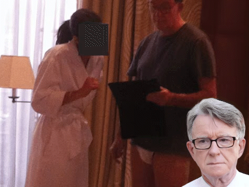 अंडरवियर में महिला के साथ नजर आए पूर्व ब्रिटिश राजदूत:एपस्टीन फाइल्स में सामने आई तस्वीर; pm स्टार्मर की पार्टी से इस्तीफा दिया, कहा शर्मिंदगी नहीं देना चाहता