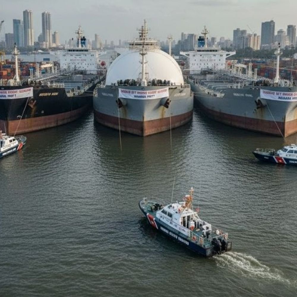 मुंबई तट के पास 3 संदिग्ध तेल टैंकर जब्त:ईरान बोला जहाजों से हमारा कोई संबंध; अमेरिका के प्रतिबंधित शिप से इनके imo नंबर मैच