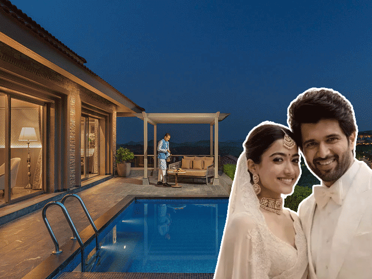 अरावली की वादियों में होगी रश्मिका विजय की शादी:झील किनारे होटल के हर सुईट में प्राइवेट स्विमिंग पूल; जानिए साउथ स्टार्स ने इसे क्यों चुना