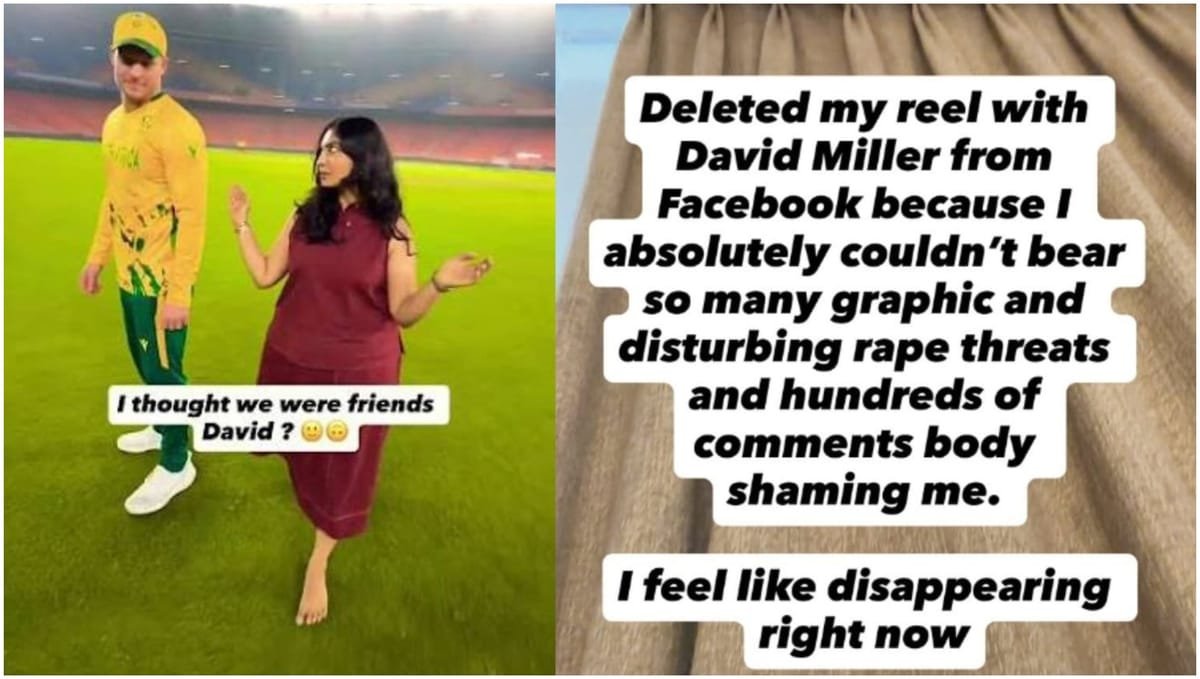 t20 wc: मिलर संग वीडियो पड़ा भारी, इन्फ्लुएंसर को मिली दुष्कर्म की धमकी? शरीर को लेकर भी हुईं अभद्र टिप्पणियां