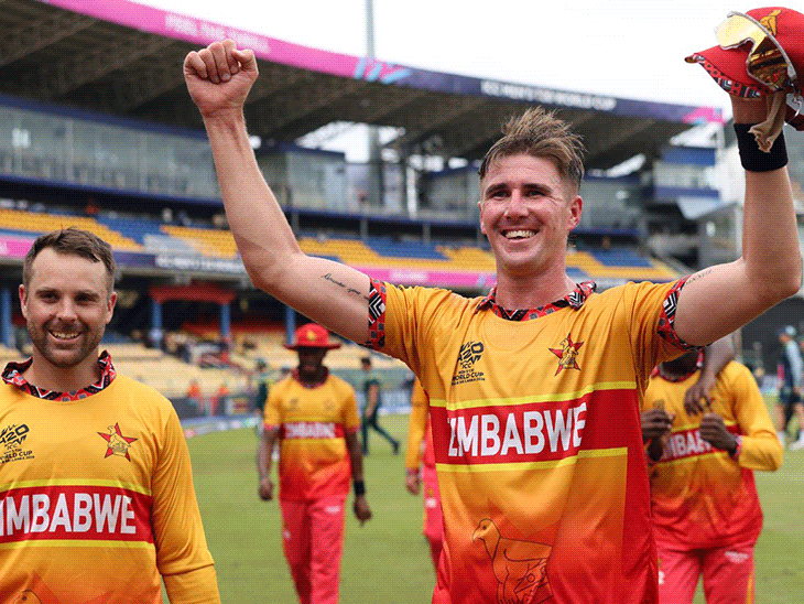 टी 20 वर्ल्डकप में उलटफेर, जिम्बाब्वे ने ऑस्ट्रेलिया को हराया:aus 170 का टारगेट नहीं चेज कर सका, 2007 wc में भी हरा चुका है जिम्बाब्वे