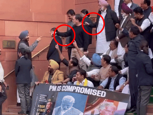 रवनीत बिट्‌टू बोले राहुल गांधी मुझे पीटने आए:वेणुगोपाल रंधावा ने रोका, वड़िंग बोले बिट्‌टू ने उकसाया; क्या कांग्रेस ने पंजाब में सेल्फ गोल किया