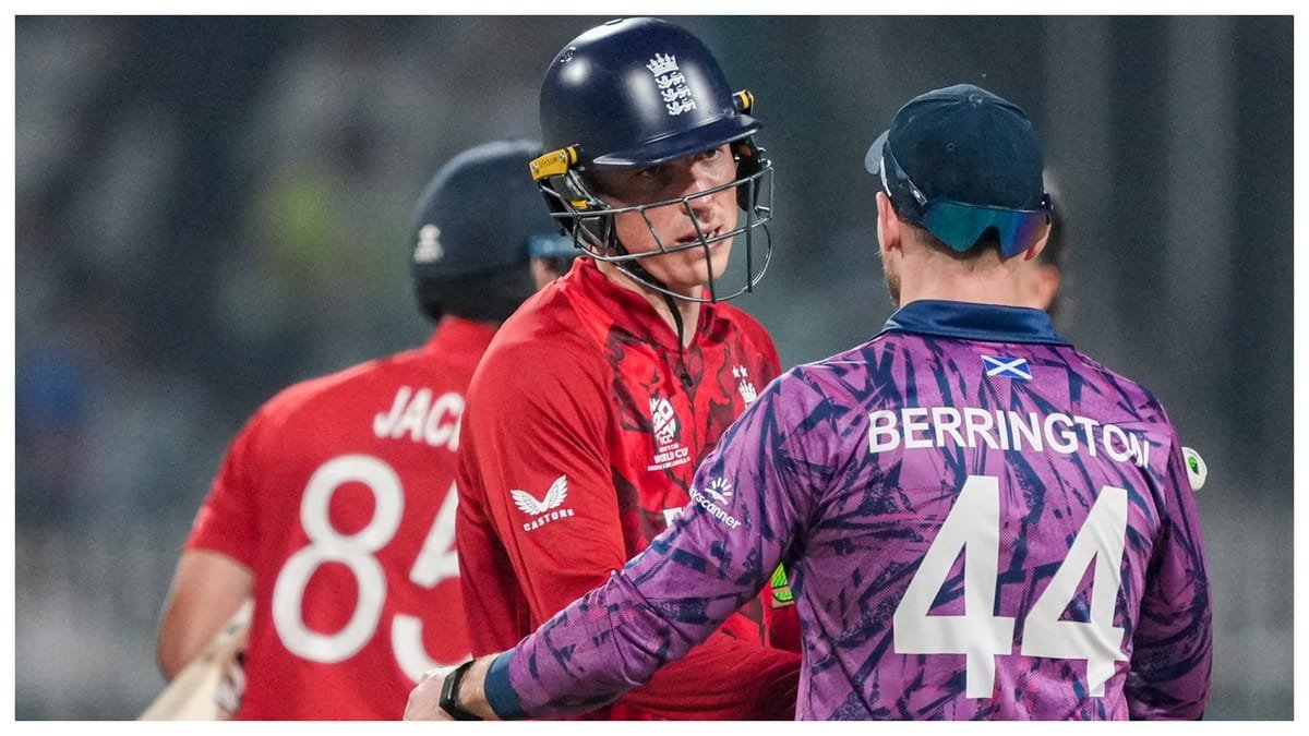eng vs sco: स्कॉटलैंड पर इंग्लैंड ने दर्ज की पांच विकेट से जीत, सुपर 8 की उम्मीदें जीवित; रशीद और बैंटन चमके