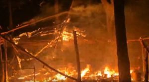 mainpat fire: मैनपाट टाइगर पॉइंट में भीषण आग, दर्जनों दुकानें जलकर राख; video देखिए
