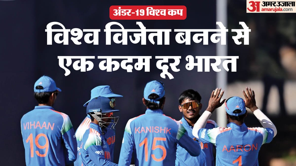 ind vs afg u19: भारत के नाम अंडर 19 विश्व कप का सबसे बड़ा रन चेज, लगातार छठी बार फाइनल में; आरोन जॉर्ज चमके