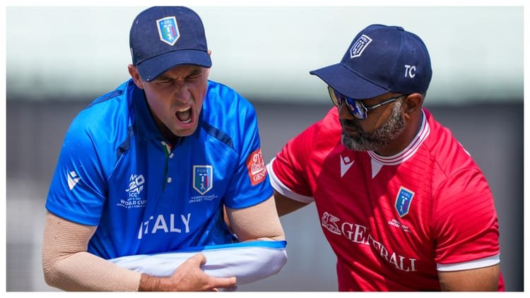 t20 wc 2026: विश्वकप के डेब्यू मुकाबले में इटली को लगा तगड़ा झटका, कप्तान वेन मैडसन के कंधे में लगी गंभीर चोट