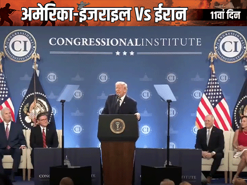 ट्रम्प की धमकी ईरान पर 20 गुना ताकत से हमला:अब तक 5000 ठिकानों को निशाना बनाया, दुश्मन के खात्मे तक जंग जारी रहेगी