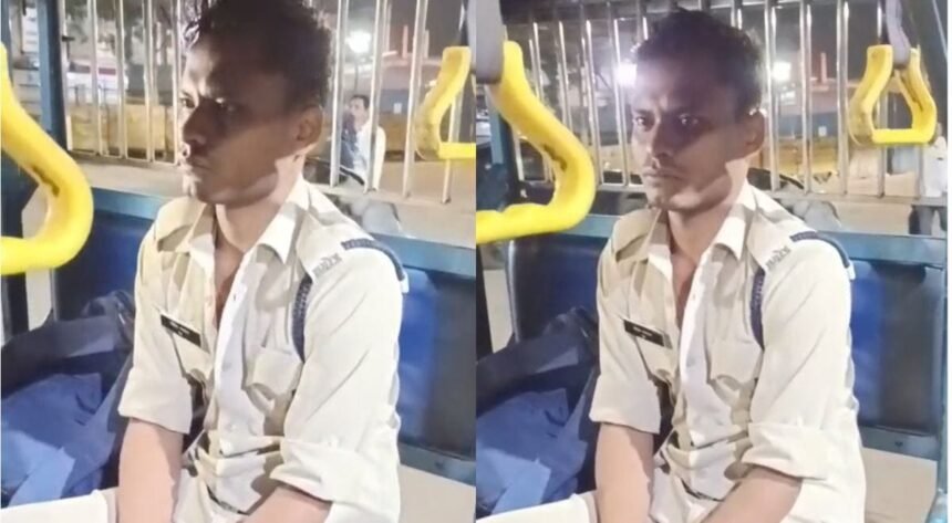 raipur police video: रायपुर में नशे में धुत पुलिस ने यात्रियों से किया विवाद, video वायरल