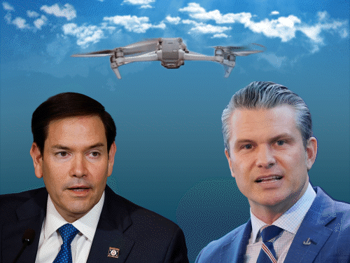 अमेरिकी विदेश रक्षा मंत्री के घर के ऊपर संदिग्ध ड्रोन दिखे:सिक्योरिटी को लेकर इमरजेंसी मीटिंग बुलाई गई; दोनों लीडर्स को शिफ्ट करने पर विचार