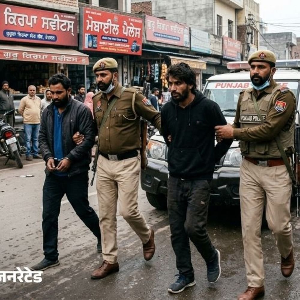 पंजाब के मलेरकोटला में 2 आतंकी गिरफ्तार:पंजाब और जम्मू कश्मीर पुलिस ने दबोचा, 5 साल से गांव शेरवानी कोटे में करते थे मजदूरी