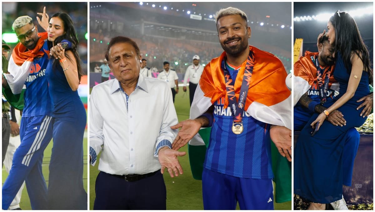 जीत के जश्न के खास पल: हार्दिक का माहिका संग भांगड़ा, गावस्कर ईशान और सूर्य के साथ आइकॉनिक पोज; सैमसन भी नाचे
