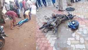 cg accident: vip काफिले की फॉलो गाड़ी ने बाइक को मारी टक्कर, दो युवकों की मौत; देखें लाइव वीडियो 