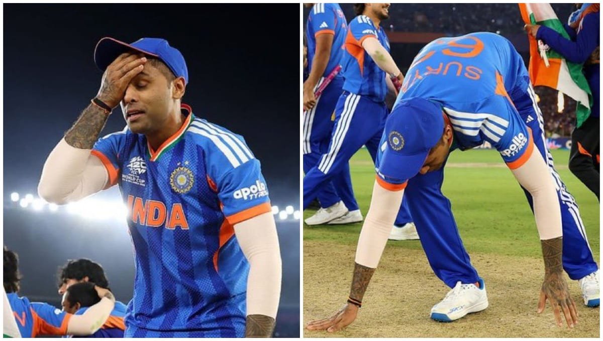 video: तिरंगा लहराया..पिच की मिट्टी चूमी; चैंपियन बनते ही भावुक हुए कप्तान सूर्यकुमार; हार्दिक के साथ किया ऐसा