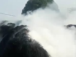 bilaspur fire: भीषण आग लगने से सैकड़ों ट्रक पैरा जलकर खाक, लाखों का नुकसान