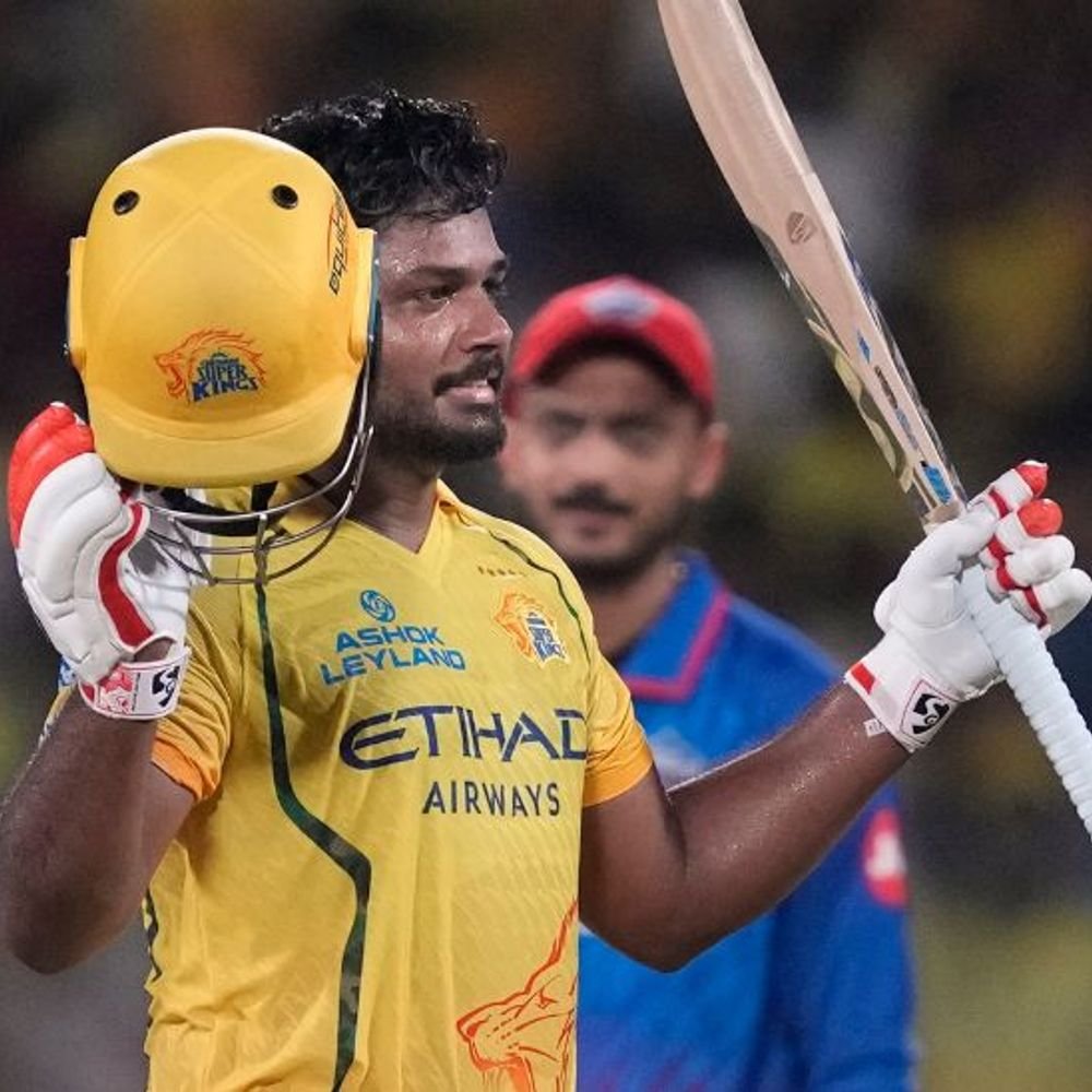 ipl में लगातार तीन हार के बाद जीती चेन्नई:दिल्ली को 23 रन से हराया; सैमसन का शतक, ओवर्टन को 4 विकेट