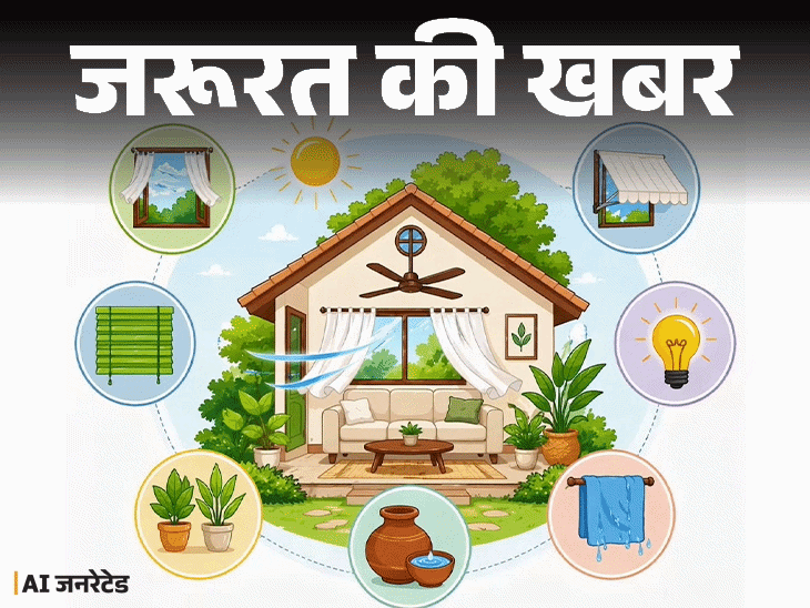 जरूरत की खबर बिना ac घर को कैसे ठंडा रखें:क्रॉस वेंटिलेशन है जरूरी, आर्किटेक्ट से जानें 8 देसी हैक्स, घर रहेगा नेचुरली कूल